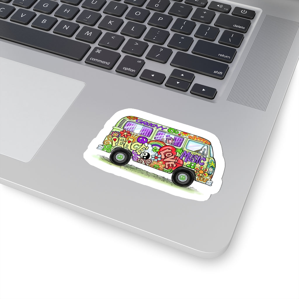 PEACE LOVE MUSIC... and OHM Sticker