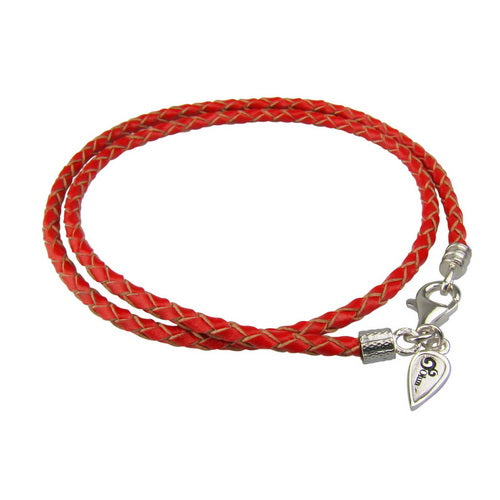 Lobster Clasp Leather Wrap Bracelet (Retired)