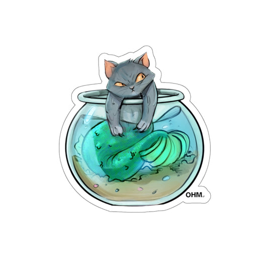 OHM CAT FISH Sticker